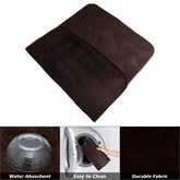Heart Home Dish Dry Mat | Microfiber Drying Mat | Kitchen Drying Mat | Self Dish Dry Mat | Water Absorbent Kitchen Mat | Embossed Dish Dry Mat | 38x50 | Brown